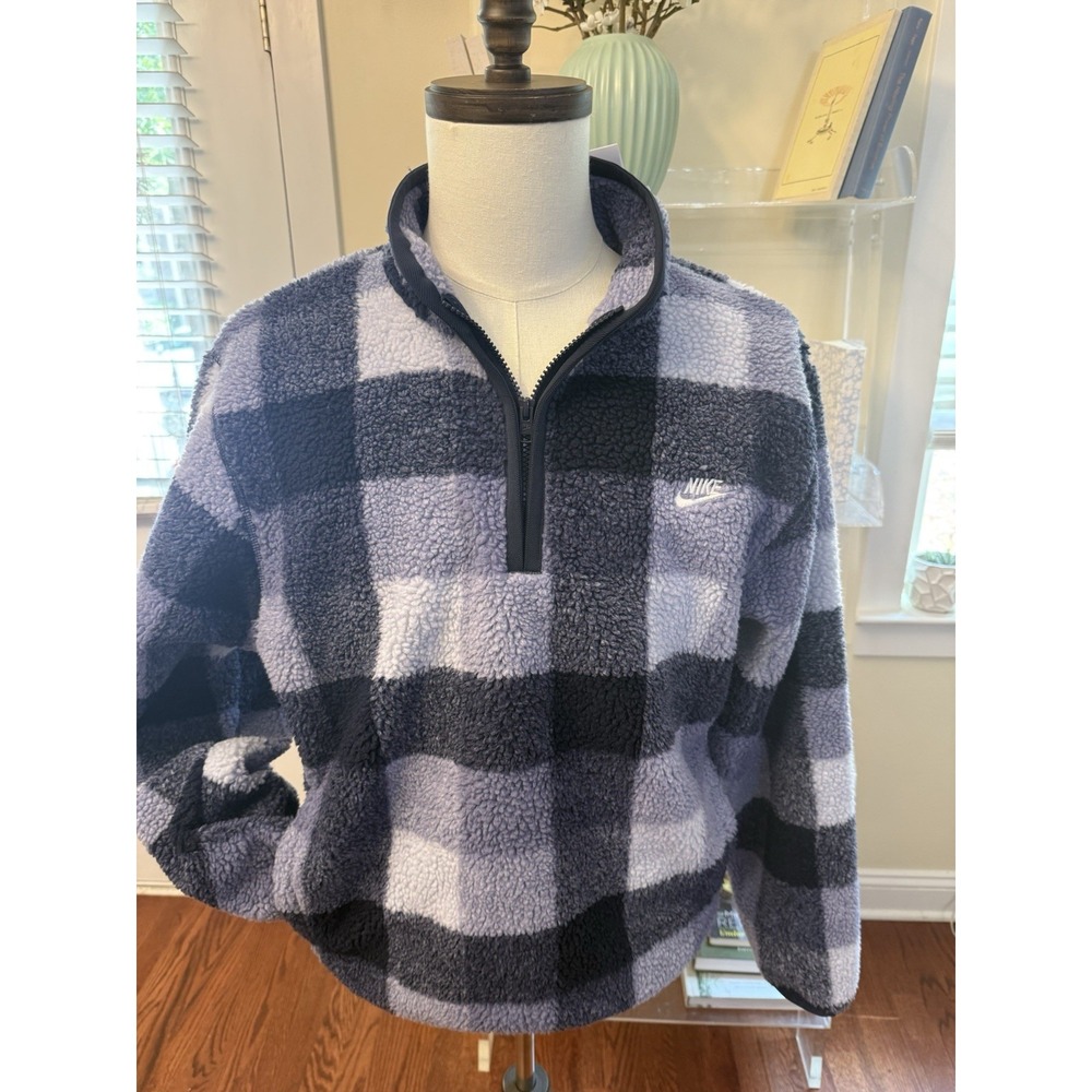 Nike Men's Small Fleece Half Zip Top Sweater Navy Blue NWT New  Retail At 115.00
